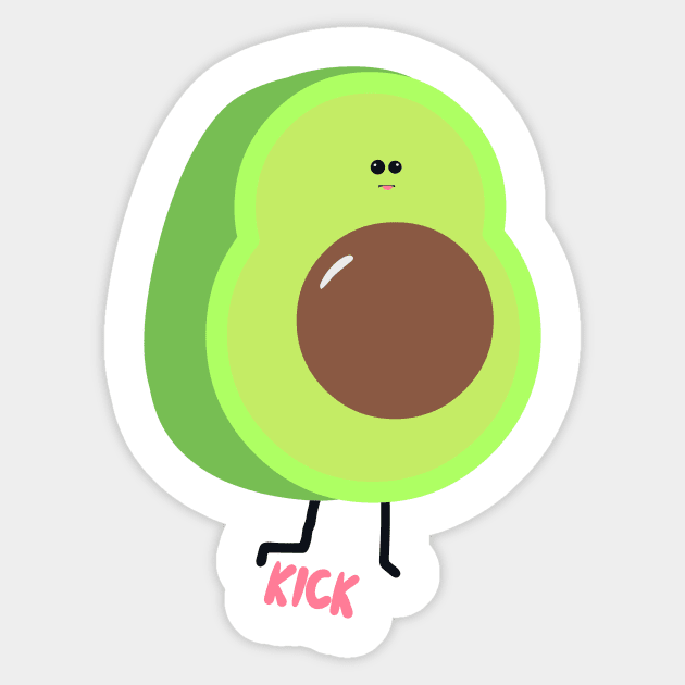 KICK Avocado, Lilla The Lamb Sticker by LillaTheLamb